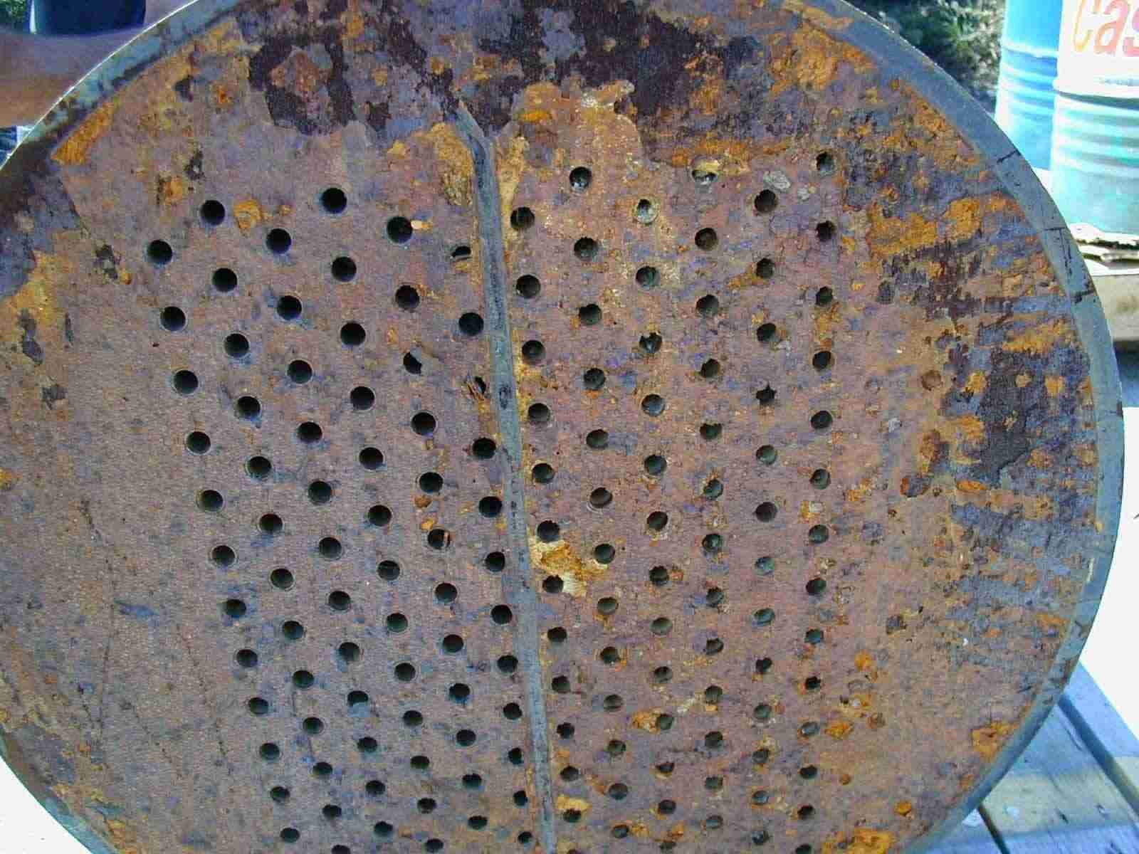 Corroded Condenser Tube Plate